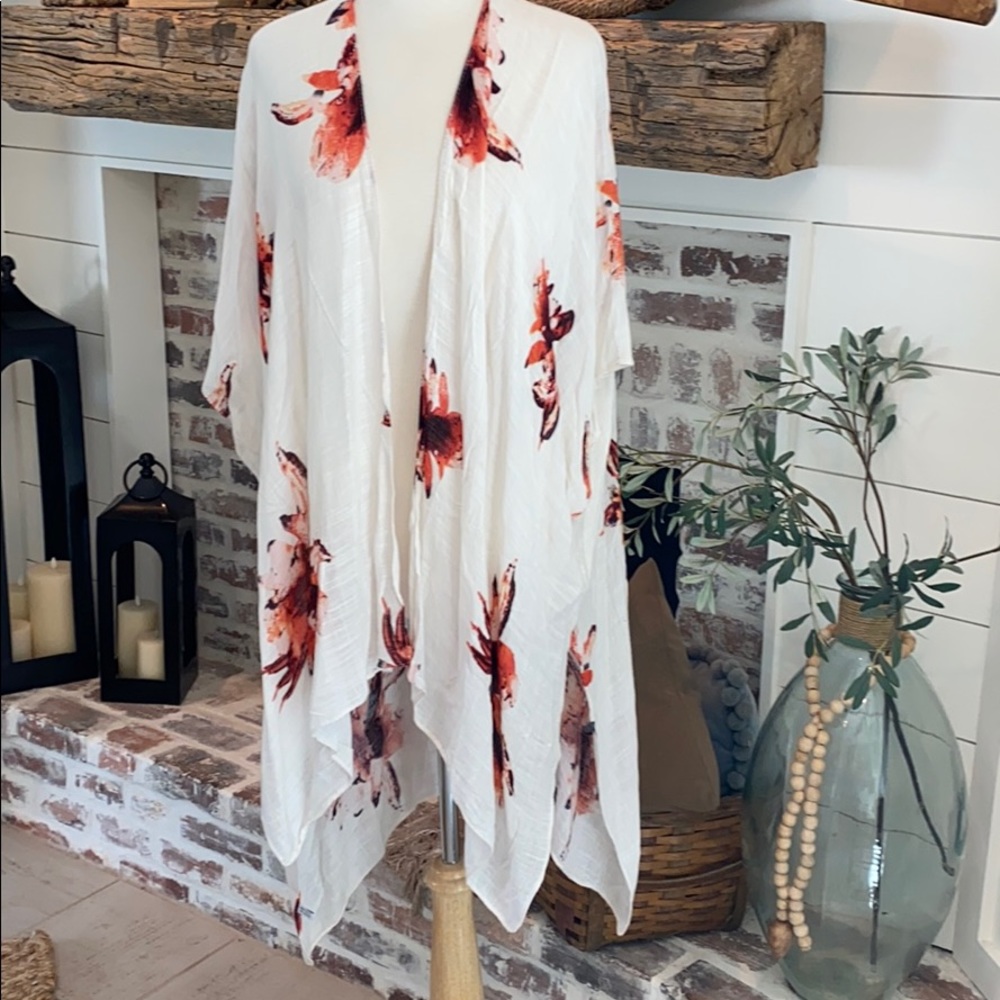 Floral Print Kimono